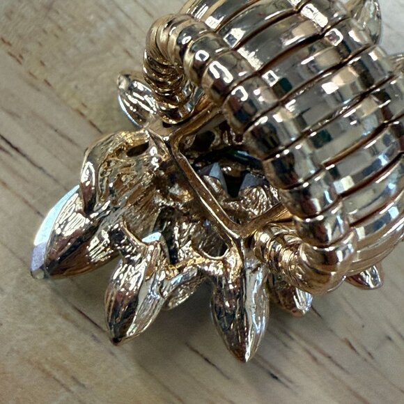 Vine Marquis Stone Aurora Borealis Green Stretch Statement Ring Size 7-8 - Picture 9 of 13